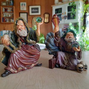 Wizard Fantasy Decoration Figurines 6" - Set of 2